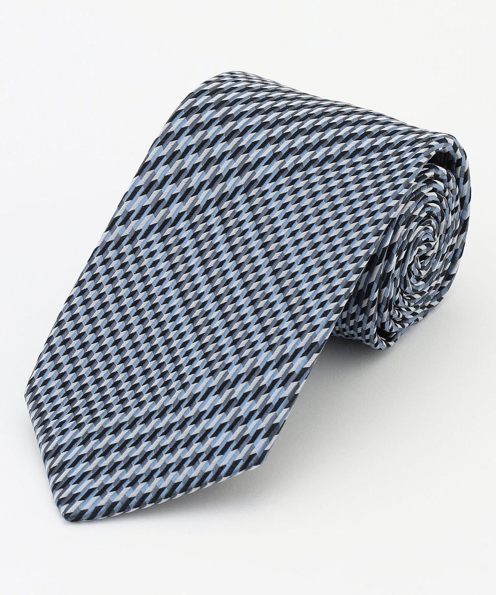 【ジョゼフ オム/JOSEPH HOMME / MEN】の【日本製】アブストラクトグレンチェック ネクタイ インテリア・キッズ・メンズ・レディースファッション・服の通販 founy(ファニー) 　ファッション　Fashion　メンズファッション　Fashion for Men　シルク　Silk, 100% Silk　スーツ　Suit, Formalwear　チェック　Check, Plaid, Tartan　エレガント 上品　Elegant　日本製　Made In Japan　スカイブルー系3|ID: prp329100004855551 ipo3291000000035789045