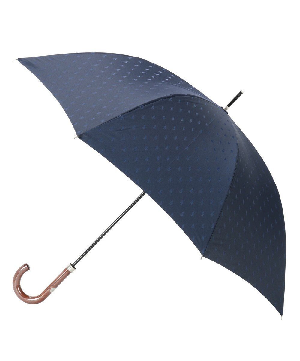 【ムーンバット/MOONBAT / MEN】のPOLO RALPH LAUREN メンズ 長傘 ポロポニー ジャカード/日本製 インテリア・キッズ・メンズ・レディースファッション・服の通販 founy(ファニー) 　ファッション　Fashion　メンズファッション　Fashion for Men　アイビー　Ivy Pattern　ジャカード／ジャガード　Jacquard, Woven Pattern　ニューヨーク　New York, NYC Style　メンズ　Men's, Menswear　傘　Umbrella, Parasol　日本製　Made In Japan　ディープブルー|ID: prp329100004855557 ipo3291000000035789202
