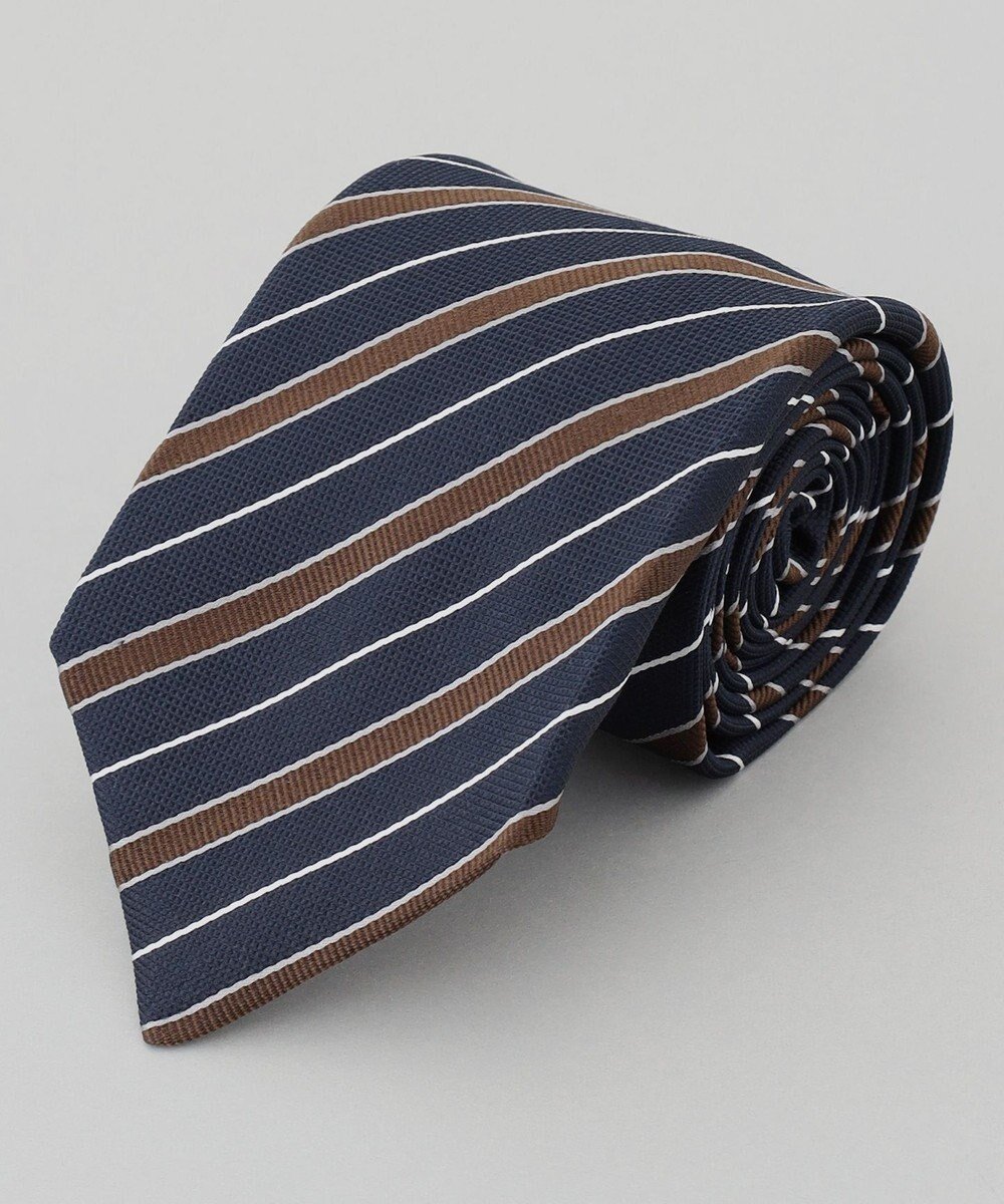 【五大陸/gotairiku / MEN】の【日本製】シルク ネクタイ_ストライプ インテリア・キッズ・メンズ・レディースファッション・服の通販 founy(ファニー) 　ファッション　Fashion　メンズファッション　Fashion for Men　シルク　Silk, 100% Silk　ストライプ　Stripe, Striped Pattern　スーツ　Suit, Formalwear　日本製　Made In Japan　ネイビー系2|ID: prp329100004855559 ipo3291000000035789230