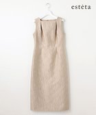 【23区/NIJYUSANKU】の【エステータ】シャイニージャカード ワンピース 人気、トレンドファッション・服の通販 founy(ファニー) ファッション Fashion レディースファッション Fashion for Women ワンピース Dresses イタリア Italy エレガント 上品 Elegant 春 Spring カッティング Cutting Detail ジャカード／ジャガード Jacquard, Woven Pattern ノースリーブ Sleeveless, No-Sleeve フォルム Silhouette, Form フラワー Flower, Floral S/S・春夏 SS, Spring/Summer, Warm Season 夏 Summer ビジネス 仕事 通勤 Business / Work / Commuting thumbnail グレージュ系|ID: prp329100004855577 ipo3291000000035790589