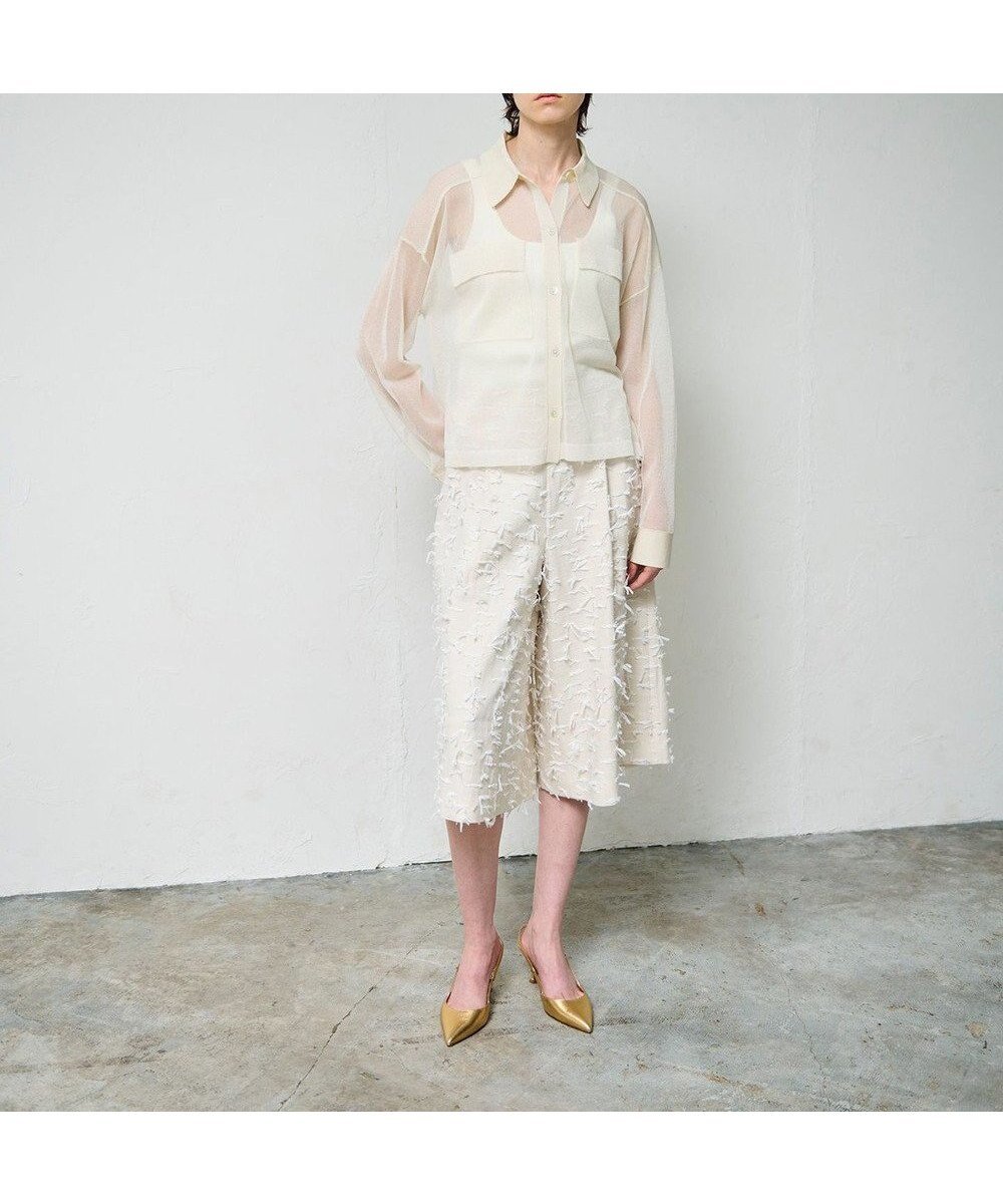 【グレース コンチネンタル/GRACE CONTINENTAL】のリボンヤーンフレアパンツ 人気、トレンドファッション・服の通販 founy(ファニー) 　ファッション　Fashion　レディースファッション　Fashion for Women　パンツ　Pants & Trousers　キュロット　Culottes, Wide Shorts　ハーフ　Half, Half-Length　フレア　Flare, Flared　夏　Summer　春　Spring　S/S・春夏　SS, Spring/Summer, Warm Season　 other-1|ID: prp329100004855583 ipo3291000000035791037