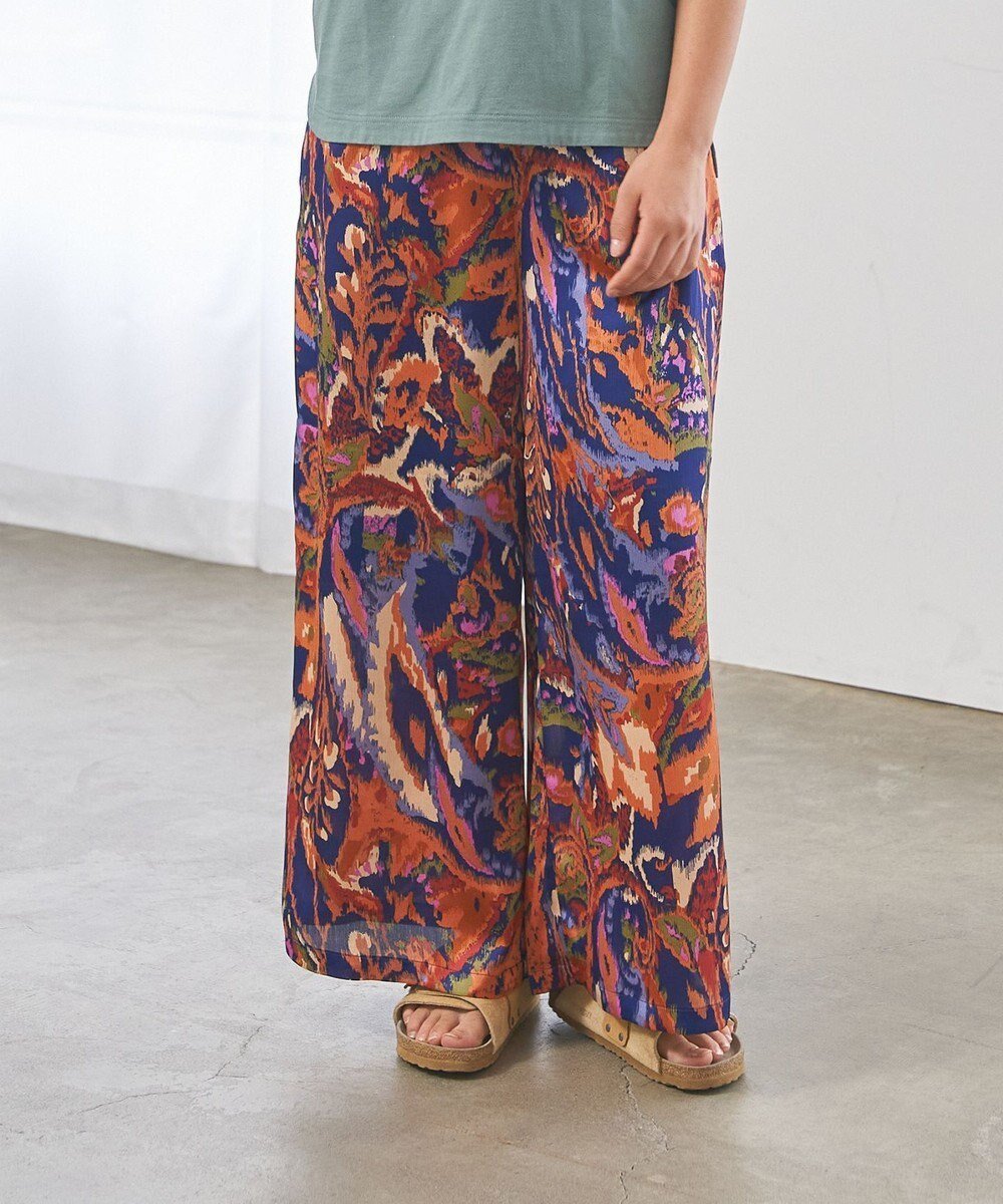 【ジェイプレスヨークストリート/J.PRESS YORK STREET】の【WOMEN】プリントリラックスワイドパンツ インテリア・キッズ・メンズ・レディースファッション・服の通販 founy(ファニー) 　ファッション　Fashion　レディースファッション　Fashion for Women　パンツ　Pants & Trousers　春　Spring　カラフル　Colorful Design　サンダル　Sandals, Summer Shoes　シューズ　Shoes, Footwear　シンプル　Simple, Minimal　スニーカー　Sneakers, Trainers　ソックス　Socks, Hosiery　ドローストリング　Drawstring, Pull Cord　バレエ　Ballet, Ballet Style　プリント　Print, Printed Pattern　ポケット　Pocket, Pocket Detail　ワイド　Wide, Wide Fit　S/S・春夏　SS, Spring/Summer, Warm Season　おすすめ　Recommended / Our Picks　夏　Summer　ネイビー系5|ID: prp329100004855593 ipo3291000000035791477