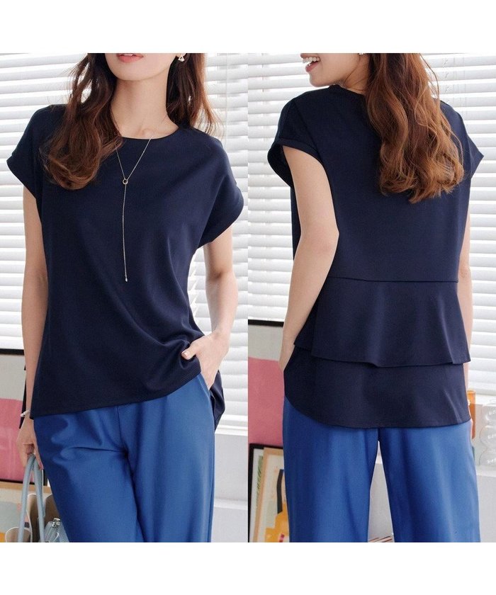 【ティアクラッセ/Tiaclasse】の【UVカット・吸水速乾】 “きれい見え” バックペプラムトップス インテリア・キッズ・メンズ・レディースファッション・服の通販 founy(ファニー) https://founy.com/ ファッション Fashion レディースファッション Fashion for Women トップス・カットソー Cut & Sew Tops シャツ・ブラウス・オフィスカジュアル Elegant Blouses & Button-Ups ロングTシャツ・Tシャツ Longline T-Shirts & Tees カットソー・ベーシックTシャツ Cut-and-Sewn Tops / Stretch Tees & Basics アクセサリー Fashion Accessories ウォッシャブル Machine Washable 春 Spring 洗える Machine Washable カットソー Cut and Sewn Top カーディガン Cardigan, Knitwear 吸水 Absorbent, Quick-Dry シンプル Simple, Minimal スリーブ Sleeve, Long Sleeve / Short Sleeve チュニック Tunic, Long Top ノースリーブ Sleeveless, No-Sleeve フレンチ French, French Style ベーシック Basic, Essential ペプラム Peplum, Flared Hem ポケット Pocket, Pocket Detail 無地 Plain, Solid Color S/S・春夏 SS, Spring/Summer, Warm Season 再入荷 Restock / Back in Stock 夏 Summer 新作・新入荷 New Arrivals / New In ビジネス 仕事 通勤 Business / Work / Commuting |ID: prp329100004855600 ipo3291000000035791865