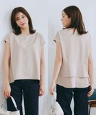 【ティアクラッセ/Tiaclasse】の【UVカット・吸水速乾】 “きれい見え” バックペプラムトップス グレージュ|ID: prp329100004855600 ipo3291000000035791871