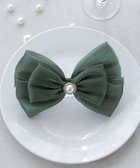 【ティアクラッセ/Tiaclasse】のオーガンジーリボンバレッタ グリーン|ID: prp329100004855611 ipo3291000000035792212