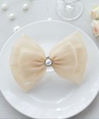 【ティアクラッセ/Tiaclasse】のオーガンジーリボンバレッタ アイボリー|ID: prp329100004855611 ipo3291000000035792214