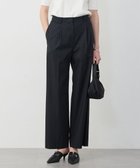 【アイシービー/iCB】のドライリネンストレッチ ワイドストレートパンツ ブラック|ID: prp329100004855634 ipo3291000000035793453