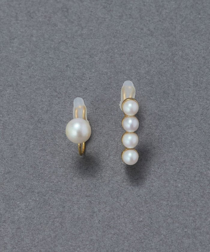 【フィービィー/phoebe】の【金属アレルギー対応】2setラインパールイヤーカフ ゴールド/ニッケルフリー インテリア・キッズ・メンズ・レディースファッション・服の通販 founy(ファニー) https://founy.com/ ファッション Fashion レディースファッション Fashion for Women ジュエリー Jewelry ファッションリング Fashion Rings イヤリング・フープ・ドロップタイプ Hoop, Drop & Clip Earrings アクセサリー Fashion Accessories アシンメトリー Asymmetrical Style イヤリング Earrings シンプル Simple, Minimal パール Pearl, Pearl Accent エレガント 上品 Elegant |ID: prp329100004856132 ipo3291000000035805262