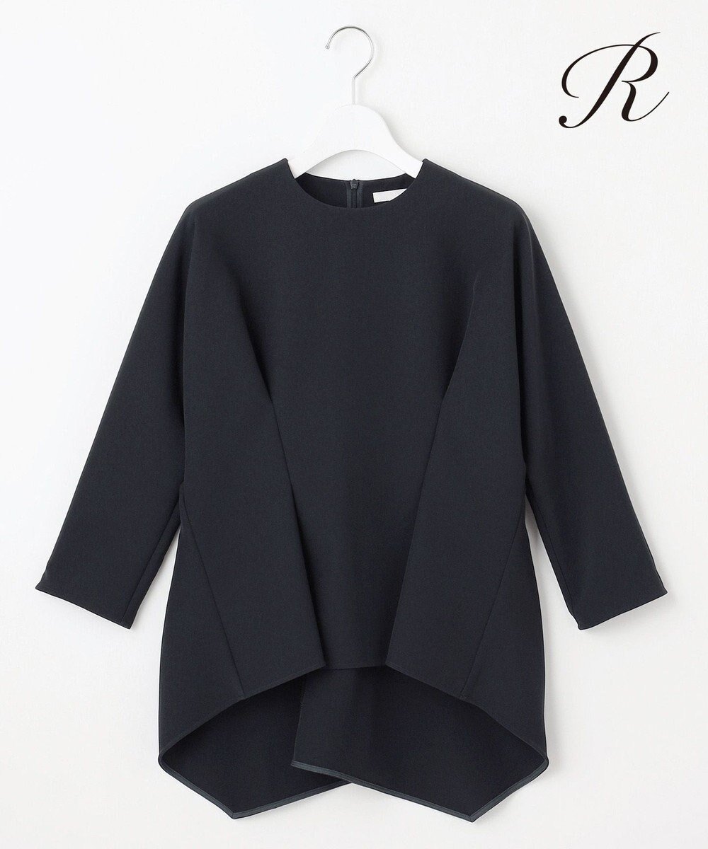 【23区/NIJYUSANKU】の【R(アール)】ライトダブルクロス ドルマンスリーブ ブラウス インテリア・キッズ・メンズ・レディースファッション・服の通販 founy(ファニー) 　ファッション　Fashion　レディースファッション　Fashion for Women　トップス・カットソー　Cut & Sew Tops　シャツ・ブラウス・オフィスカジュアル　Elegant Blouses & Button-Ups　スクエア　Square, Square Shape　ストレッチ　Stretch, Stretchy Fabric　セットアップ　Set-Up, Coordinated Outfit　ダブル　Double, Double-Breasted　人気　Popular, Best Seller　ハーフ　Half, Half-Length　バランス　Balance, Style Balance　フレア　Flare, Flared　A/W・秋冬　Autumn/Winter　冬　Winter / This Winter　おすすめ　Recommended / Our Picks　ビジネス 仕事 通勤　Business / Work / Commuting　2025年　2025　2025-2026秋冬・A/W　Autumn/Winter 2025–26 AW25–26　ネイビー系|ID: prp329100004856425 ipo3291000000035812370