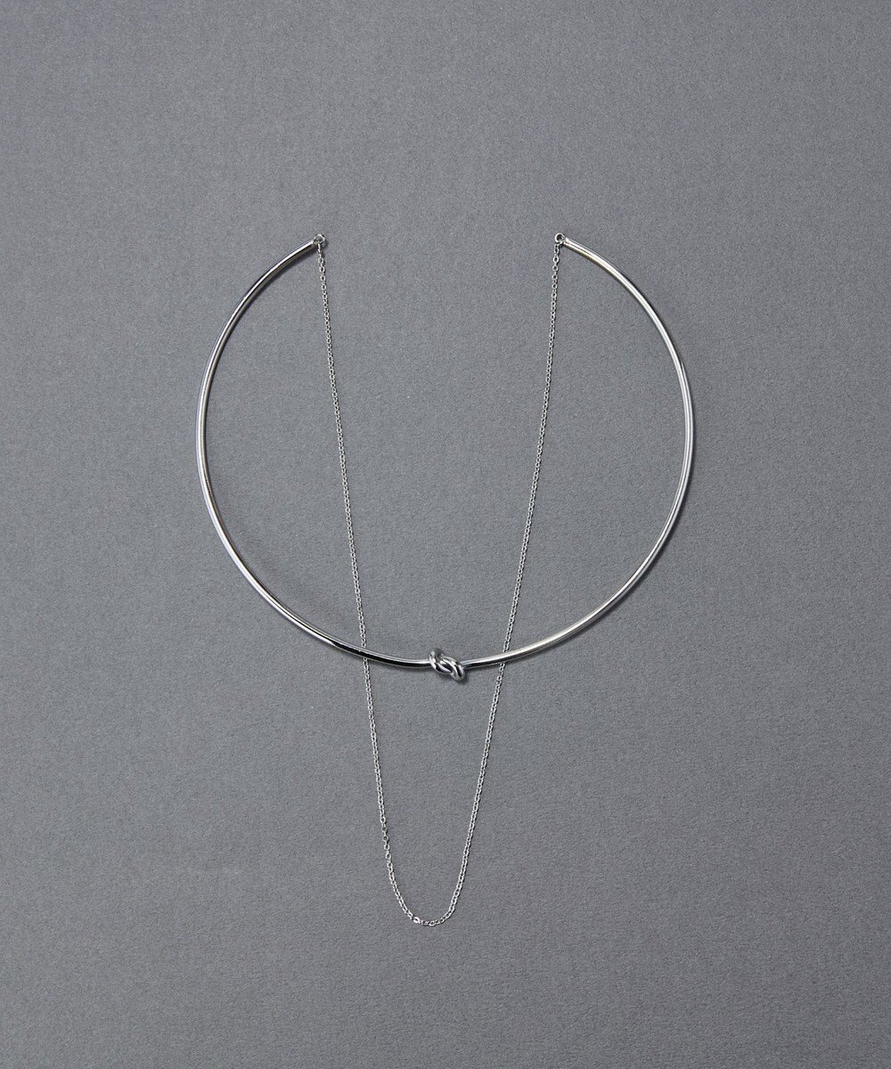 【フィービィー/phoebe】のノットラインレイヤードチョーカー シルバー/ネックレス/ネックカフ/36cm 人気、トレンドファッション・服の通販 founy(ファニー) ファッション Fashion レディースファッション Fashion for Women ジュエリー Jewelry ネックレス Necklaces & Pendants アクセサリー Fashion Accessories シルバー Silver, Metallic Silver シンプル Simple, Minimal チェーン Chain, Chain Strap チョーカー Tulle, Mesh Fabric ネックレス Necklace, Pendant Necklace フィット Fit, Slim Fit モチーフ Motif, Design Theme other-1|ID: prp329100004856440 ipo3291000000035812686