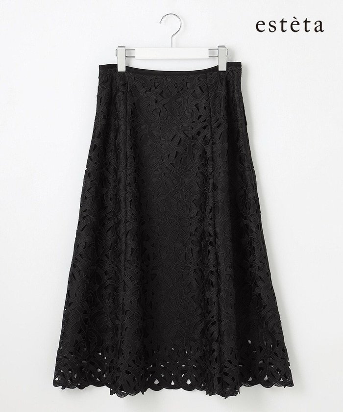 【23区/NIJYUSANKU】の【エステータ】ジオメトリックレース スカート インテリア・キッズ・メンズ・レディースファッション・服の通販 founy(ファニー) https://founy.com/ ファッション Fashion レディースファッション Fashion for Women スカート Skirts 冬 Winter / This Winter サテン Satin, Glossy Fabric トリミング Trimming, Decorative Edge フレア Flare, Flared ヘムライン Hemline, Bottom Cut モチーフ Motif, Design Theme ランダム Random, Irregular リボン Ribbon, Bow レース Lace, Lace Fabric A/W・秋冬 Autumn/Winter |ID: prp329100004856447 ipo3291000000035812792