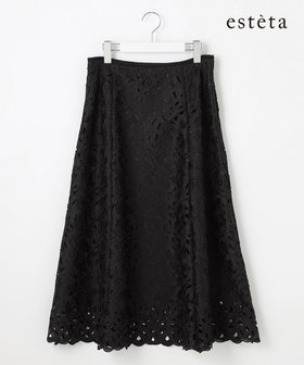 【23区/NIJYUSANKU】 【エステータ】ジオメトリックレース スカート人気、トレンドファッション・服の通販 founy(ファニー) ファッション Fashion レディースファッション Fashion for Women スカート Skirts 冬 Winter / This Winter サテン Satin, Glossy Fabric トリミング Trimming, Decorative Edge フレア Flare, Flared ヘムライン Hemline, Bottom Cut モチーフ Motif, Design Theme ランダム Random, Irregular リボン Ribbon, Bow レース Lace, Lace Fabric A/W・秋冬 Autumn/Winter |ID:prp329100004856447