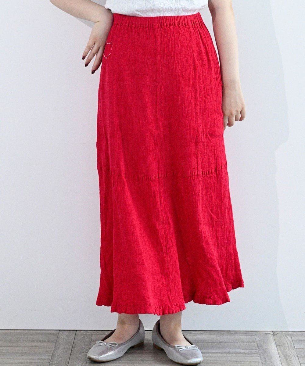 【クレプリツモリチサト/creperie tsumori chisato】のcreperie SKIRT クレプリ スカート インテリア・キッズ・メンズ・レディースファッション・服の通販 founy(ファニー) 　ファッション　Fashion　レディースファッション　Fashion for Women　スカート　Skirts　インナー　Innerwear　コレクション　Collection, Seasonal Line　ネコ　Cat, Feline Motif　バランス　Balance, Style Balance　フォルム　Silhouette, Form　フレア　Flare, Flared　ポケット　Pocket, Pocket Detail　A/W・秋冬　Autumn/Winter　S/S・春夏　SS, Spring/Summer, Warm Season　日本製　Made In Japan　夏　Summer　RED|ID: prp329100004856619 ipo3291000000035816440