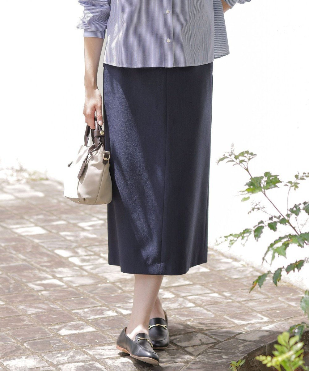【ジェイ プレス/J.PRESS】のShineシャンブレーツイル スカート 人気、トレンドファッション・服の通販 founy(ファニー) 　ファッション　Fashion　レディースファッション　Fashion for Women　スカート　Skirts　シャンブレー　Chambray, Denim-Like Fabric　スリット　Slit, Slit Detail　バランス　Balance, Style Balance　秋　Autumn　A/W・秋冬　Autumn/Winter　 other-1|ID: prp329100004856705 ipo3291000000035818282