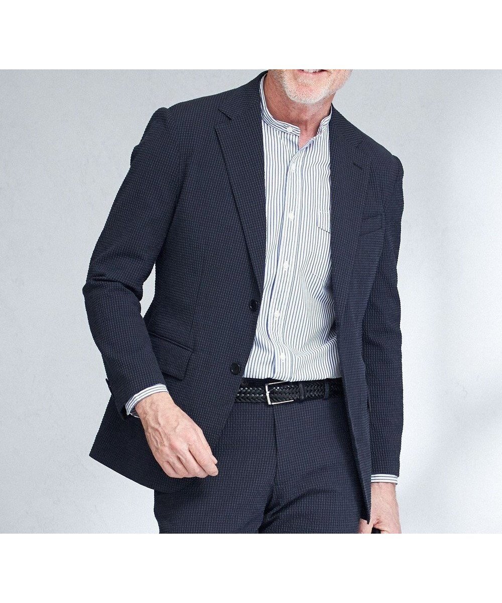 【ジェイ プレス/J.PRESS / MEN】のトラベラーズシアサッカージャケット インテリア・キッズ・メンズ・レディースファッション・服の通販 founy(ファニー) 　ファッション　Fashion　メンズファッション　Fashion for Men　アウター　Men's Coats Outerwear　テーラードジャケット　Tailored Jackets & Blazers　インナー　Innerwear　春　Spring　カットソー　Cut and Sewn Top　サマー　Summer, Summer Style　ショルダー　Shoulder, Shoulder Strap　シンプル　Simple, Minimal　ジャケット　Jacket, Outerwear　ストレッチ　Stretch, Stretchy Fabric　スマート　Smart, Elegant　チェック　Check, Plaid, Tartan　パイピング　Piping, Trim Design　フィット　Fit, Slim Fit　ポケット　Pocket, Pocket Detail　リラックス　Relax, Relaxed Fit　S/S・春夏　SS, Spring/Summer, Warm Season　おすすめ　Recommended / Our Picks　夏　Summer　ビジネス 仕事 通勤　Business / Work / Commuting　ネイビー系3|ID: prp329100004856817 ipo3291000000035824766