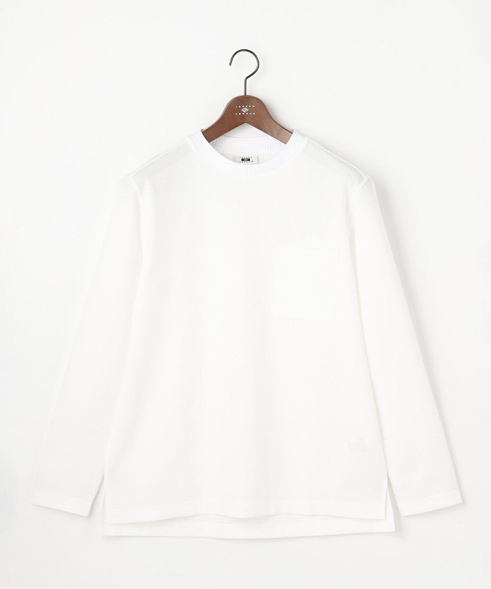 【ジョセフ アブード/JOSEPH ABBOUD / MEN】の【JAPANファブリック・日本縫製・清涼】ミラノリブWフェイス長袖Tシャツ インテリア・キッズ・メンズ・レディースファッション・服の通販 founy(ファニー) 　ファッション　Fashion　メンズファッション　Fashion for Men　トップス・カットソー　Cut & Sew Tops　メンズシャツ　Shirts　インナー　Innerwear　春　Spring　カットソー　Cut and Sewn Top　ジャケット　Jacket, Outerwear　スラックス　Slacks, Dress Pants　長袖　Long Sleeve, Full Sleeve　フェイス　Face, Facial Design　ミラノリブ　Milano Rib, Milano Stitch　S/S・春夏　SS, Spring/Summer, Warm Season　おすすめ　Recommended / Our Picks　夏　Summer　エレガント 上品　Elegant　ビジネス 仕事 通勤　Business / Work / Commuting　ホワイト系|ID: prp329100004856828 ipo3291000000035824938