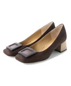 【モード エ ジャコモ/MODE ET JACOMO】のMODE ET JACOMO バックルスクエアトゥパンプス ダークブラウンスエード|ID: prp329100004856850 ipo3291000000035825562