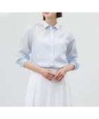 【ジェイ プレス/J.PRESS】の【洗える】ランダムストライプ シャツカラー ブラウス サックスストライプ系|ID: prp329100004856857 ipo3291000000035825908