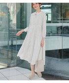 【ティアクラッセ/Tiaclasse】の襟フリルリボンワンピース オフホワイトドット|ID: prp329100004856896 ipo3291000000035827490