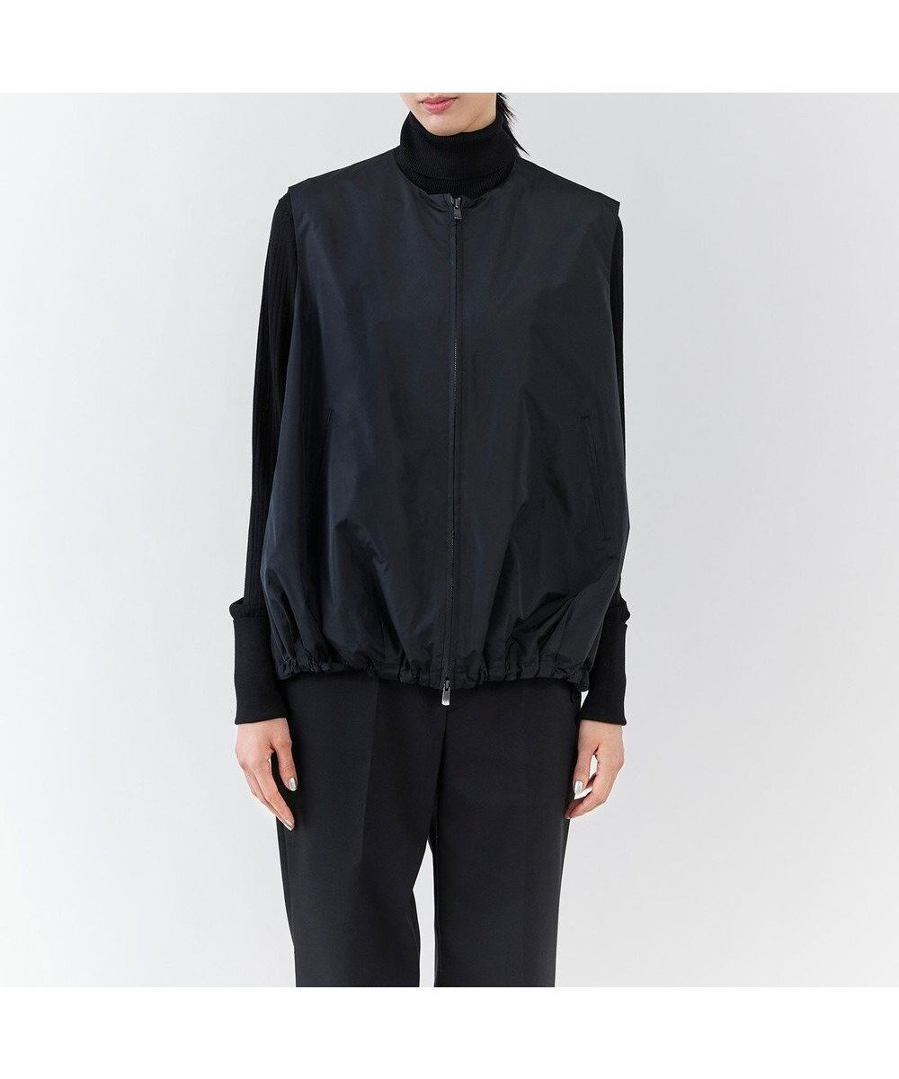 【23区/NIJYUSANKU】の【エステータ】シルクブレンド ライトタフタ ジップアップ ベスト インテリア・キッズ・メンズ・レディースファッション・服の通販 founy(ファニー) 　ファッション　Fashion　レディースファッション　Fashion for Women　アウター　Coat / Outerwear Collection　レディースジャケット・軽アウター　Jackets　イタリア　Italy　エレガント 上品　Elegant　シアー　Sheer, See-Through　シルク　Silk, 100% Silk　シンプル　Simple, Minimal　ジップアップ　Zip-Up, Full Zip　ジャケット　Jacket, Outerwear　スポーティ　Sporty, Casual Athletic　タフタ　Taffeta, Structured Fabric　ドローストリング　Drawstring, Pull Cord　フロント　Front, Front Design　ベスト　Vest, Waistcoat　A/W・秋冬　Autumn/Winter　冬　Winter / This Winter　おすすめ　Recommended / Our Picks　ネイビー|ID: prp329100004857044 ipo3291000000035835321