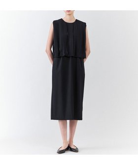 【23区/NIJYUSANKU】 【エステータ】ウールトロドライストレッチ プリーツコンビ ワンピース人気、トレンドファッション・服の通販 founy(ファニー) ファッション Fashion レディースファッション Fashion for Women ワンピース Dresses 冬 Winter / This Winter コンビ Combo, Combination Style ストレッチ Stretch, Stretchy Fabric ドッキング Docking, Mixed Material ノースリーブ Sleeveless, No-Sleeve ブラウジング Blouson Silhouette, Cinched Waist プリーツ Pleats, Pleated A/W・秋冬 Autumn/Winter |ID:prp329100004857047