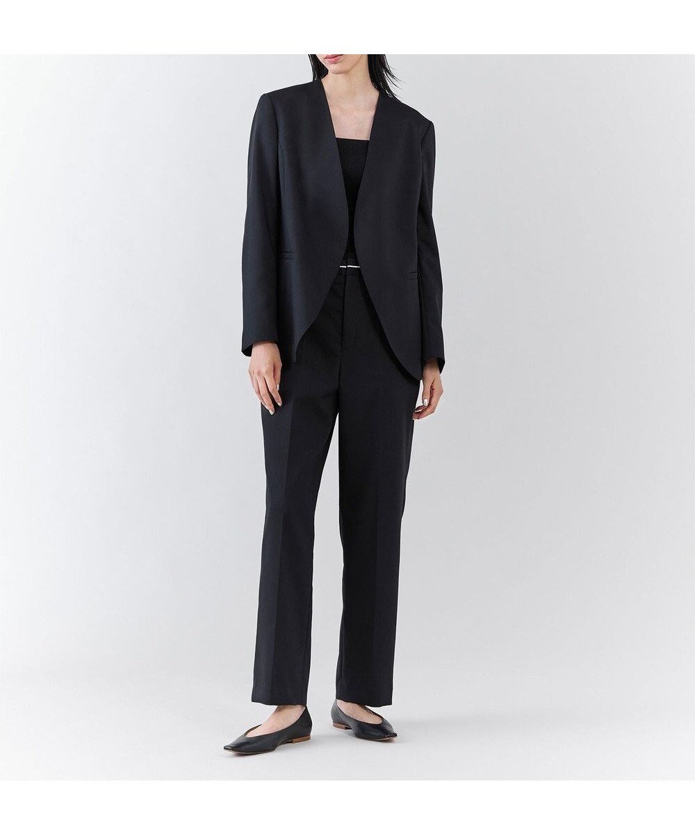 【23区/NIJYUSANKU】の【エステータ】ライトダブルクロス ジャケット インテリア・キッズ・メンズ・レディースファッション・服の通販 founy(ファニー) 　ファッション　Fashion　レディースファッション　Fashion for Women　アウター　Coat / Outerwear Collection　レディースジャケット・軽アウター　Jackets　ノーカラージャケット / シンプル上品コーデ　Collarless Jackets　カッティング　Cutting Detail　ジャケット　Jacket, Outerwear　セットアップ　Set-Up, Coordinated Outfit　ハンド　Hand, Handmade　フロント　Front, Front Design　ボトム　Bottoms, Lower Wear　A/W・秋冬　Autumn/Winter　S/S・春夏　SS, Spring/Summer, Warm Season　おすすめ　Recommended / Our Picks　夏　Summer　ブラック|ID: prp329100004857049 ipo3291000000035835414