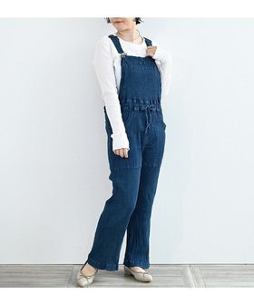 【クレプリツモリチサト/creperie tsumori chisato】のcreperie INDIGO JUMPSUIT クレプリ インディゴサロペット 人気、トレンドファッション・服の通販 founy(ファニー) ファッション Fashion レディースファッション Fashion for Women ワンピース Dresses オールインワン・ワンピース Dresses and Jumpsuits サロペット&オールインワン Dungarees & Jumpsuit Styles インディゴ Indigo Denim コレクション Collection, Seasonal Line サロペット Overalls, Salopette ネコ Cat, Feline Motif フォルム Silhouette, Form A/W・秋冬 Autumn/Winter S/S・春夏 SS, Spring/Summer, Warm Season 日本製 Made In Japan 夏 Summer |ID:prp329100004857084