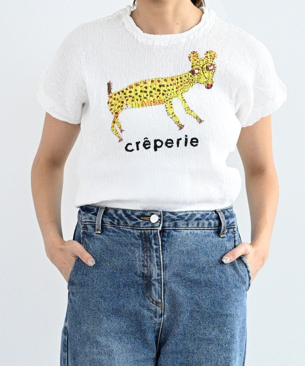 【クレプリツモリチサト/creperie tsumori chisato】のcreperie HAND PRINT T-SHIRT LEOPARD クレプリ レオパートプリント ドルマンTシャツ 人気、トレンドファッション・服の通販 founy(ファニー) 　ファッション　Fashion　レディースファッション　Fashion for Women　トップス・カットソー　Cut & Sew Tops　シャツ・ブラウス・オフィスカジュアル　Elegant Blouses & Button-Ups　ロングTシャツ・Tシャツ　Longline T-Shirts & Tees　カットソー・ベーシックTシャツ　Cut-and-Sewn Tops / Stretch Tees & Basics　イラスト　Illustration　インナー　Innerwear　春　Spring　カットソー　Cut and Sewn Top　コレクション　Collection, Seasonal Line　定番　Standard, Basic Item　ハンド　Hand, Handmade　ヒョウ　Leopard, Animal Print　フォルム　Silhouette, Form　プリント　Print, Printed Pattern　S/S・春夏　SS, Spring/Summer, Warm Season　日本製　Made In Japan　夏　Summer　 other-1|ID: prp329100004857093 ipo3291000000035837566