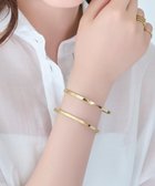 【フィービィー/phoebe】の【金属アレルギー対応】2ラインテクスチャーワイドカフバングル ゴールド/ニッケルフリー ゴールド|ID: prp329100004857110 ipo3291000000035838261