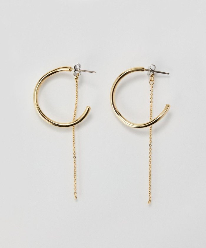 【フィービィー/phoebe】の【金属アレルギー対応】2wayウェーブラインフープピアス ゴールド/ニッケルフリー インテリア・キッズ・メンズ・レディースファッション・服の通販 founy(ファニー) https://founy.com/ ファッション Fashion レディースファッション Fashion for Women アクセサリー Fashion Accessories チェーン Chain, Chain Strap フープ Hoop, Hoop Earrings メタル Metal, Metal Parts エレガント 上品 Elegant 片耳 One-Ear, Single Earring |ID: prp329100004857114 ipo3291000000035838298