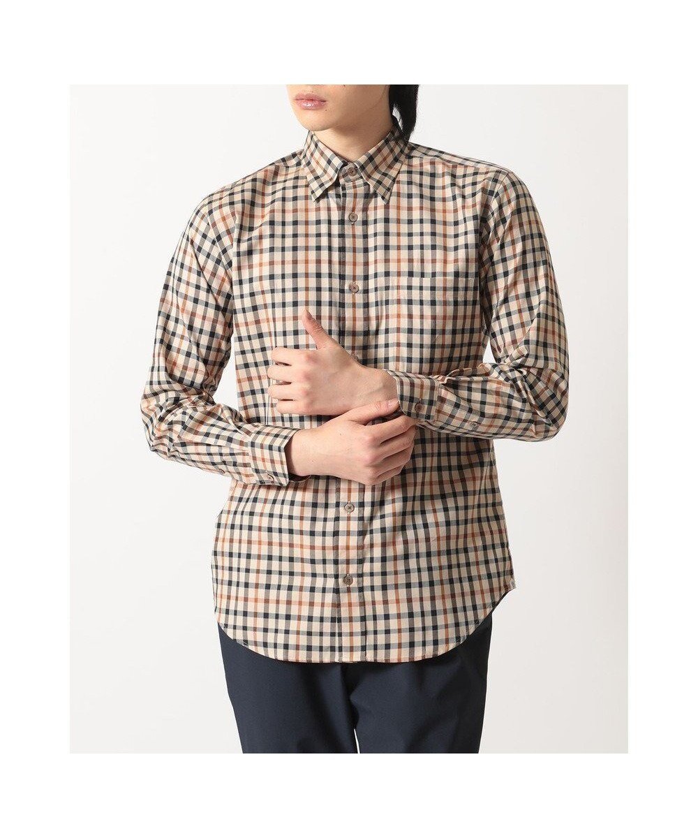 【ダックス/DAKS / MEN】のコットン 隠しボタンダウンシャツ インテリア・キッズ・メンズ・レディースファッション・服の通販 founy(ファニー) 　ファッション　Fashion　メンズファッション　Fashion for Men　トップス・カットソー　Cut & Sew Tops　メンズシャツ　Shirts　チェック　Check, Plaid, Tartan　エレガント 上品　Elegant　夏　Summer　定番　Standard, Basic Item　S/S・春夏　SS, Spring/Summer, Warm Season　A/W・秋冬　Autumn/Winter　ハウスチェック|ID: prp329100004857174 ipo3291000000035841626