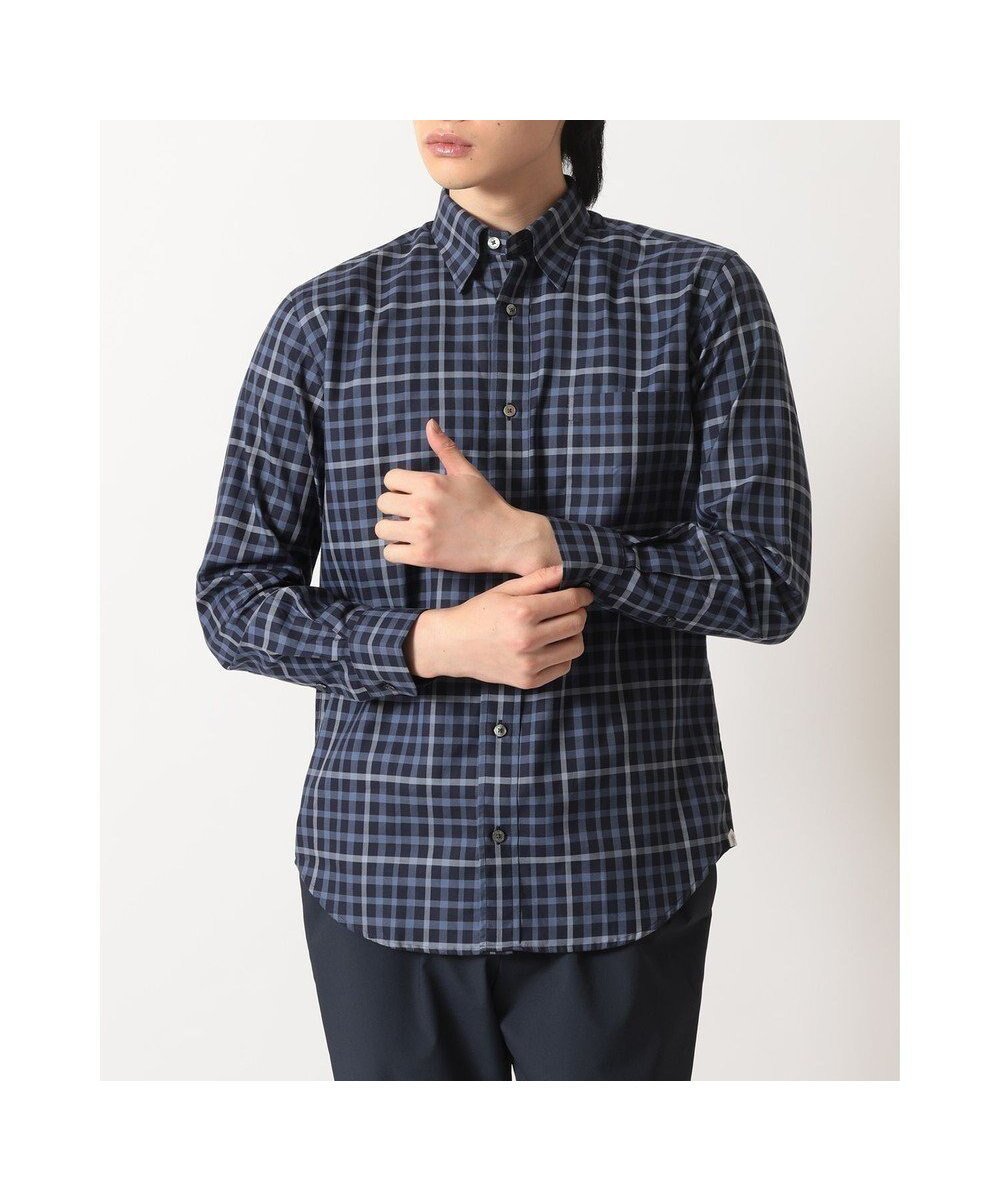 【ダックス/DAKS / MEN】のコットン 隠しボタンダウンシャツ インテリア・キッズ・メンズ・レディースファッション・服の通販 founy(ファニー) 　ファッション　Fashion　メンズファッション　Fashion for Men　トップス・カットソー　Cut & Sew Tops　メンズシャツ　Shirts　チェック　Check, Plaid, Tartan　エレガント 上品　Elegant　夏　Summer　定番　Standard, Basic Item　S/S・春夏　SS, Spring/Summer, Warm Season　A/W・秋冬　Autumn/Winter　ブルーチェック|ID: prp329100004857174 ipo3291000000035841629