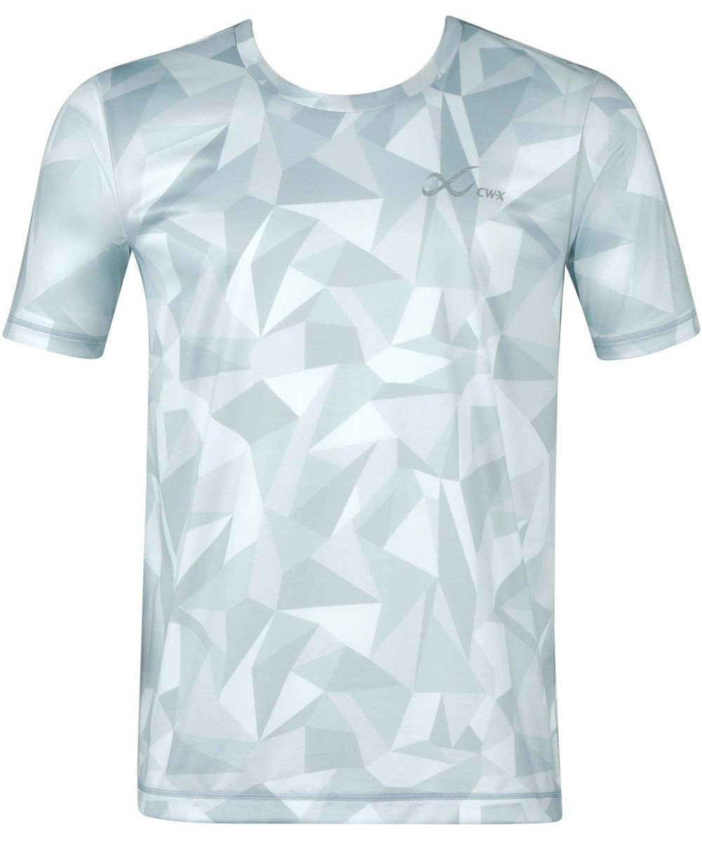 【シーダブリューエックス/CW-X / MEN】の【MEN】 CW-X アウター トップス 半袖 吸汗速乾 UVカット率90%以上 DLO135 /ワコール インテリア・キッズ・メンズ・レディースファッション・服の通販 founy(ファニー) 　ファッション　Fashion　メンズファッション　Fashion for Men　アウター　Men's Coats Outerwear　プリント　Print, Printed Pattern　半袖　Short Sleeve, Half Sleeve　シルバーグレー|ID: prp329100004857178 ipo3291000000035841781