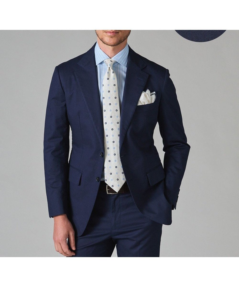 【五大陸/gotairiku / MEN】の【セットアップ対応】OLYMPIAS コットンセットアップジャケット インテリア・キッズ・メンズ・レディースファッション・服の通販 founy(ファニー) 　ファッション　Fashion　メンズファッション　Fashion for Men　アウター　Men's Coats Outerwear　テーラードジャケット　Tailored Jackets & Blazers　シェイプ　Shape, Slim Fit　ジャケット　Jacket, Outerwear　スーツ　Suit, Formalwear　セットアップ　Set-Up, Coordinated Outfit　レギュラー　Regular, Standard Fit　夏　Summer　春　Spring　S/S・春夏　SS, Spring/Summer, Warm Season　ネイビー系|ID: prp329100004857179 ipo3291000000035841810