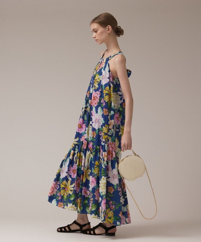 【グレース コンチネンタル/GRACE CONTINENTAL】のフラワープリントキャミドレス インテリア・キッズ・メンズ・レディースファッション・服の通販 founy(ファニー) https://founy.com/ ファッション Fashion レディースファッション Fashion for Women ワンピース Dresses フォーマル・パーティードレス・結婚式用ドレス Elegant & Casual Dresses 春 Spring 秋 Autumn 切替 Switching, Contrast Panel ティアード Tiered, Tiered Style ドレス Dress, One-Piece フラワー Flower, Floral プリント Print, Printed Pattern ラグジュアリー Luxury, Elegant リボン Ribbon, Bow ロング Long, Long-Length S/S・春夏 SS, Spring/Summer, Warm Season 夏 Summer エレガント 上品 Elegant |ID: prp329100004857236 ipo3291000000035844309