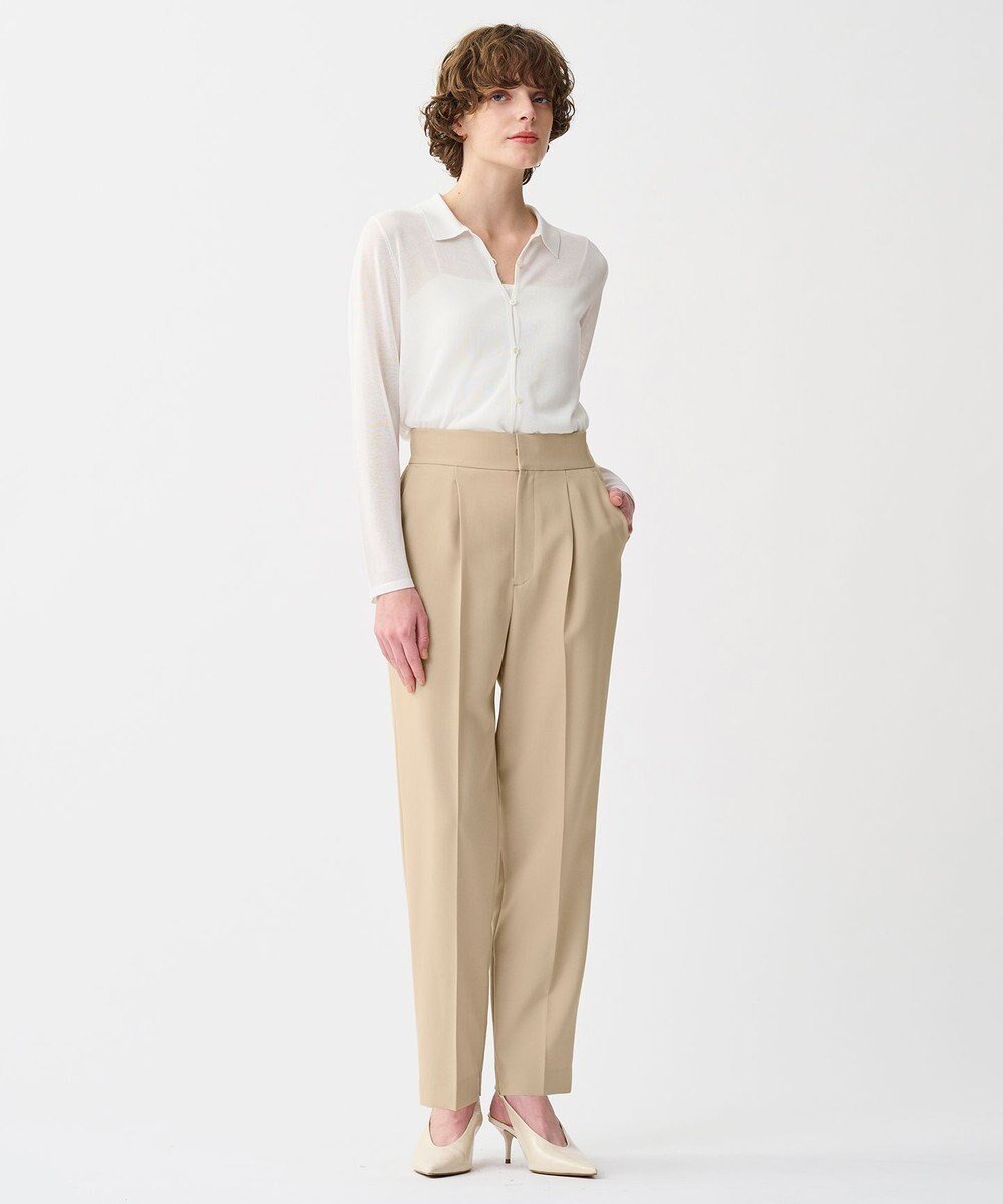 【アンクレイヴ/uncrave】の【UVカット・接触冷感・洗濯機洗い可】ウォッシャブルドライサップ テーパードパンツ インテリア・キッズ・メンズ・レディースファッション・服の通販 founy(ファニー) 　ファッション　Fashion　レディースファッション　Fashion for Women　パンツ　Pants & Trousers　春　Spring　サスペンダー　Suspenders, Braces　ジャケット　Jacket, Outerwear　スリット　Slit, Slit Detail　センター　Center, Center Line　フレア　Flare, Flared　ワイド　Wide, Wide Fit　S/S・春夏　SS, Spring/Summer, Warm Season　夏　Summer　ベージュ|ID: prp329100004857243 ipo3291000000035844555