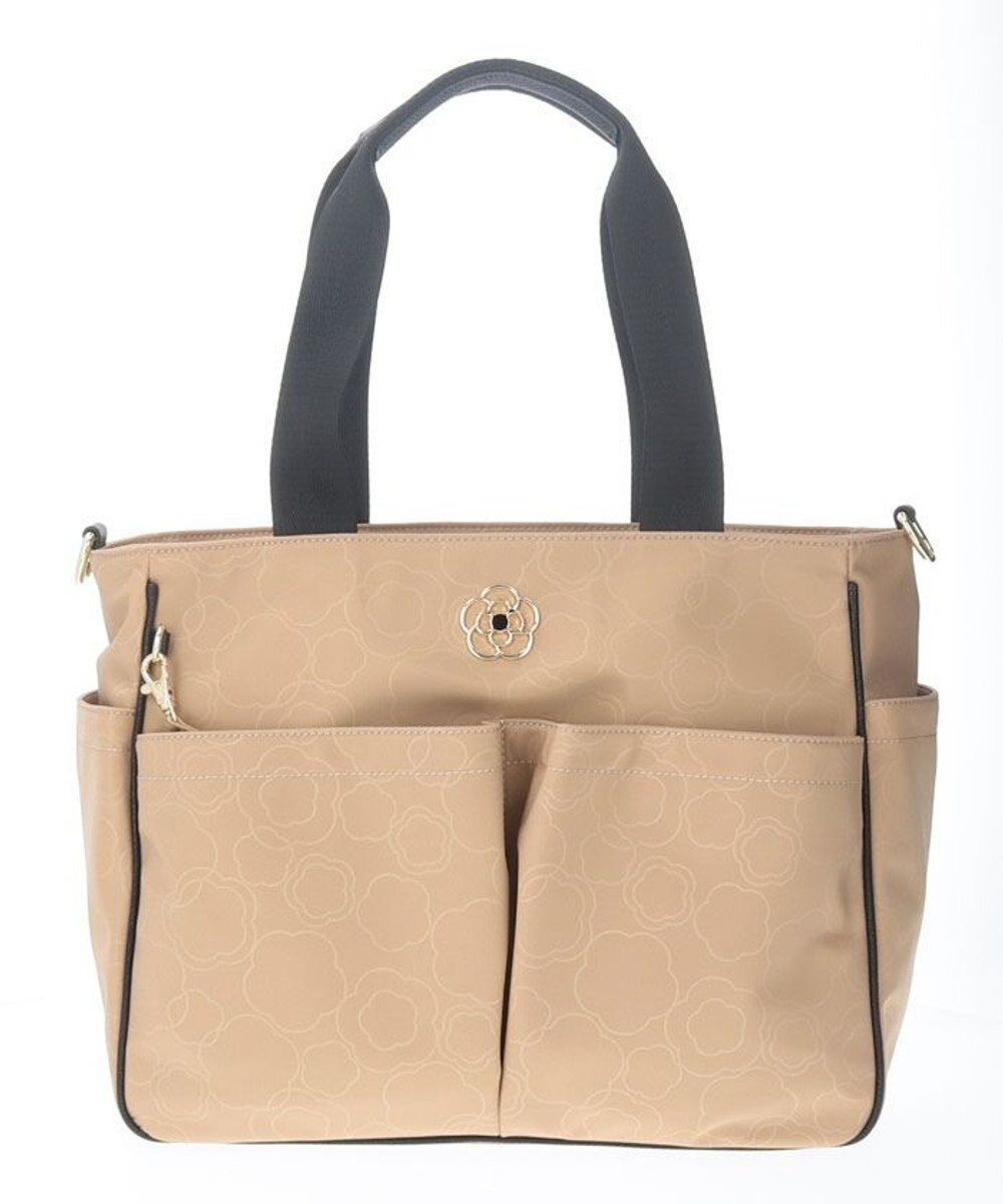 【クレイサス/CLATHAS】のフレイム トートバッグ インテリア・キッズ・メンズ・レディースファッション・服の通販 founy(ファニー) 　ファッション　Fashion　レディースファッション　Fashion for Women　バッグ　Bags　プリント　Print, Printed Pattern　ポケット　Pocket, Pocket Detail　ポーチ　Pouch, Small Case　エレガント 上品　Elegant　旅行　Travel　ベージュ|ID: prp329100004857262 ipo3291000000035845280