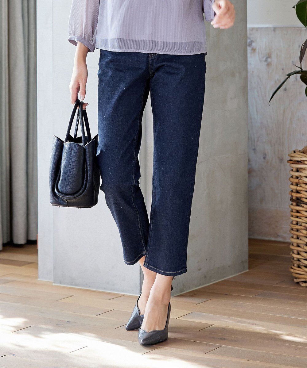 【ティアクラッセ/Tiaclasse】の【安田美沙子さん着用・洗える】ストレッチストレートデニム インテリア・キッズ・メンズ・レディースファッション・服の通販 founy(ファニー) 　ファッション　Fashion　レディースファッション　Fashion for Women　パンツ　Pants & Trousers　デニムパンツ・ジーンズ・美脚デニム　Denim Jeans & Pants　アクセサリー　Fashion Accessories　インディゴ　Indigo Denim　ウォッシャブル　Machine Washable　ウォッシュ　Washed Finish　洗える　Machine Washable　シューズ　Shoes, Footwear　ストレッチ　Stretch, Stretchy Fabric　ストレート　Straight, Straight Cut　デニム　Denim, Jeans Material　フィット　Fit, Slim Fit　フェミニン　Feminine, Girly　ベーシック　Basic, Essential　ポケット　Pocket, Pocket Detail　ユーズド　Used, Vintage-Look　楽ちん　Easy Fit, Comfortable　ワイド　Wide, Wide Fit　A/W・秋冬　Autumn/Winter　S/S・春夏　SS, Spring/Summer, Warm Season　再入荷　Restock / Back in Stock　おすすめ　Recommended / Our Picks　夏　Summer　エレガント 上品　Elegant　新作・新入荷　New Arrivals / New In　ネイビー|ID: prp329100004857278 ipo3291000000035846212