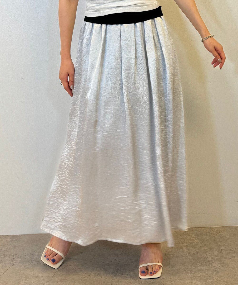 【ネイヴ/NAVE】の【Nave・otona MUSE別注/速乾/UVケア/洗える】シャイニーフレアスカート インテリア・キッズ・メンズ・レディースファッション・服の通販 founy(ファニー) ファッション Fashion レディースファッション Fashion for Women スカート Skirts Aライン・フレアスカート A-Line & Flared Skirts 春 Spring 洗える Machine Washable ギャザー Gathered, Ruffled コラボ Collaboration, Collab シルク Silk, 100% Silk シンプル Simple, Minimal タンク Tank Top, Sleeveless Top パターン Pattern, Design Print ポケット Pocket, Pocket Detail 別注 Limited Edition, Custom Order S/S・春夏 SS, Spring/Summer, Warm Season 夏 Summer エレガント 上品 Elegant シルバー系|ID: prp329100004857279 ipo3291000000035846231