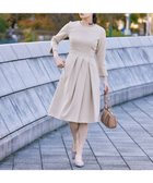 【ティアクラッセ/Tiaclasse】の【洗える】アシンメトリータックフレアワンピース ベージュ|ID: prp329100004857289 ipo3291000000035846538