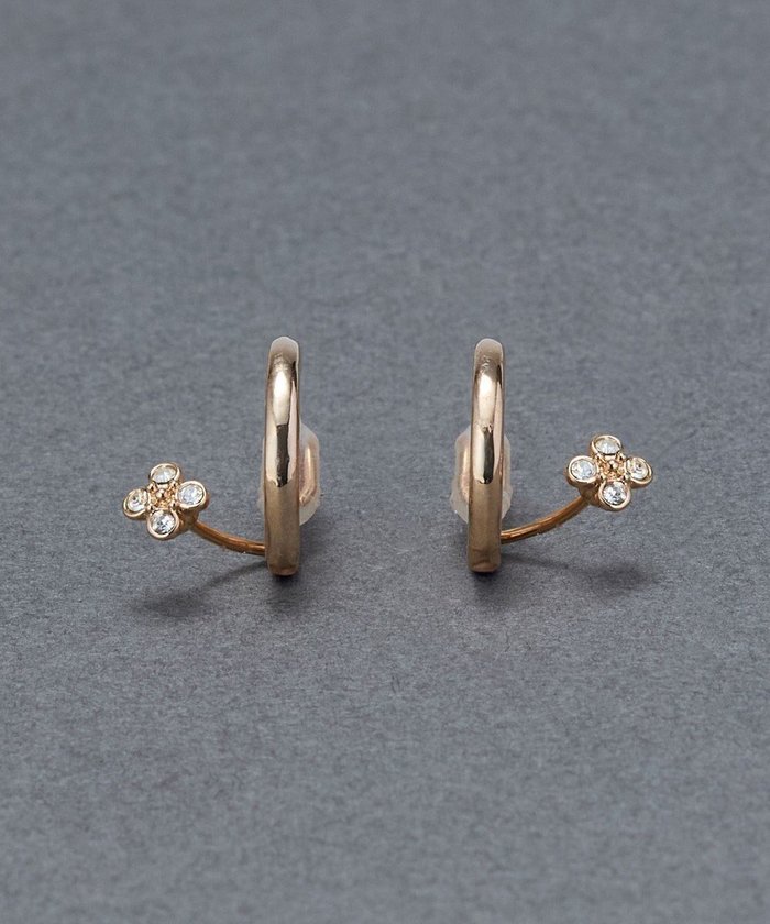 【フィービィー/phoebe】の【金属アレルギー対応】【痛くないシリーズ】フラワービジューフロートライトフィットイヤリング シャンパンゴールド インテリア・キッズ・メンズ・レディースファッション・服の通販 founy(ファニー) https://founy.com/ ファッション Fashion レディースファッション Fashion for Women ジュエリー Jewelry ファッションリング Fashion Rings イヤリング・フープ・ドロップタイプ Hoop, Drop & Clip Earrings おすすめ Recommended / Our Picks アクセサリー Fashion Accessories イヤリング Earrings イヤーカフ Ear Cuffs ビジュー Bijou, Jewel-like Accent フープ Hoop, Hoop Earrings メタル Metal, Metal Parts 軽量 Lightweight, Ultra Light |ID: prp329100004857313 ipo3291000000035847719