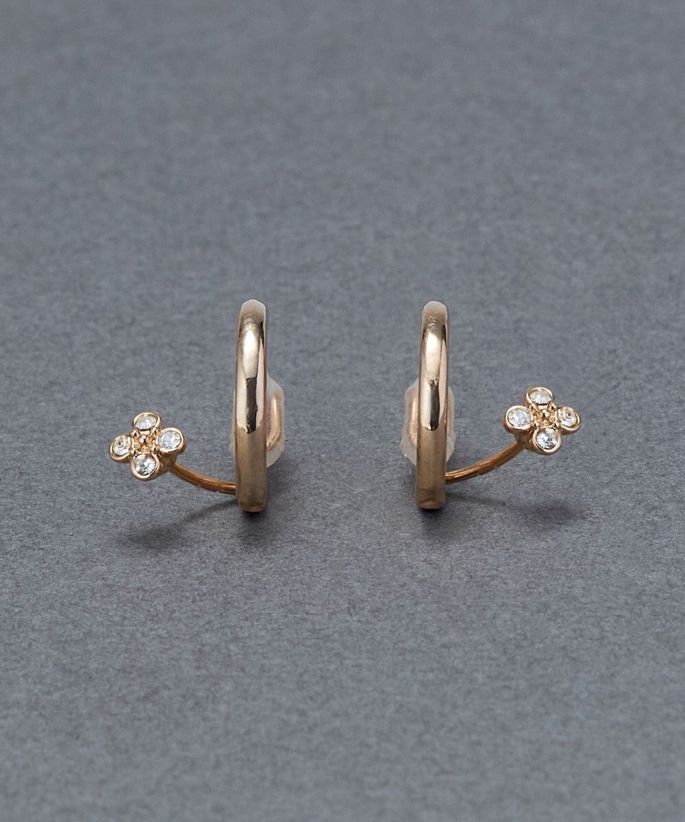 【フィービィー/phoebe】の【金属アレルギー対応】【痛くないシリーズ】フラワービジューフロートライトフィットイヤリング シャンパンゴールド インテリア・キッズ・メンズ・レディースファッション・服の通販 founy(ファニー) 　ファッション　Fashion　レディースファッション　Fashion for Women　ジュエリー　Jewelry　ファッションリング　Fashion Rings　イヤリング・フープ・ドロップタイプ　Hoop, Drop & Clip Earrings　おすすめ　Recommended / Our Picks　アクセサリー　Fashion Accessories　イヤリング　Earrings　イヤーカフ　Ear Cuffs　ビジュー　Bijou, Jewel-like Accent　フープ　Hoop, Hoop Earrings　メタル　Metal, Metal Parts　軽量　Lightweight, Ultra Light　シャンパンゴールド|ID: prp329100004857313 ipo3291000000035847722