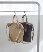 【トプカピ/TOPKAPI】の【TREASURE TOPKAPI】ストライプハンドル ナイロン 縦型 2way トートバッグ A4対応 ライトベージュ|ID: prp329100004857334 ipo3291000000035848901