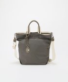 【トプカピ/TOPKAPI】の【TREASURE TOPKAPI】ストライプハンドル ナイロン 縦型 2way トートバッグ A4対応 ダークグレー|ID: prp329100004857334 ipo3291000000035848905