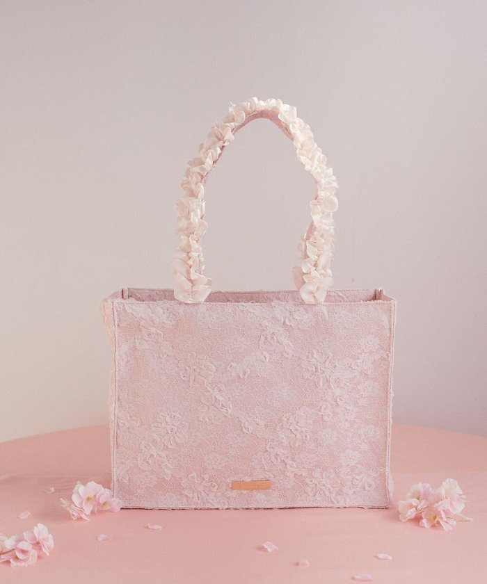 【メゾンドフルール/Maison de FLEUR】の桜フリルハンドルスクエアトートMバッグ インテリア・キッズ・メンズ・レディースファッション・服の通販 founy(ファニー) https://founy.com/ ファッション Fashion レディースファッション Fashion for Women バッグ Bags チャーム Charm, Pendant モチーフ Motif, Design Theme レース Lace, Lace Fabric 人気 Popular, Best Seller ビジネス 仕事 通勤 Business / Work / Commuting |ID: prp329100004857339 ipo3291000000035848981