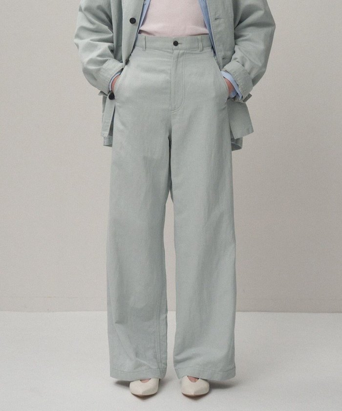 【エイトン/ATON】のCOTTON LINEN KATSURAGI ワークパンツ インテリア・キッズ・メンズ・レディースファッション・服の通販 founy(ファニー) https://founy.com/ ファッション Fashion レディースファッション Fashion for Women パンツ Pants & Trousers ジャケット Jacket, Outerwear スラックス Slacks, Dress Pants バランス Balance, Style Balance フランス France, French ポケット Pocket, Pocket Detail リネン Linen, Linen Fabric ワーク Workwear, Utility Style 夏 Summer 春 Spring S/S・春夏 SS, Spring/Summer, Warm Season |ID: prp329100004857342 ipo3291000000035849011