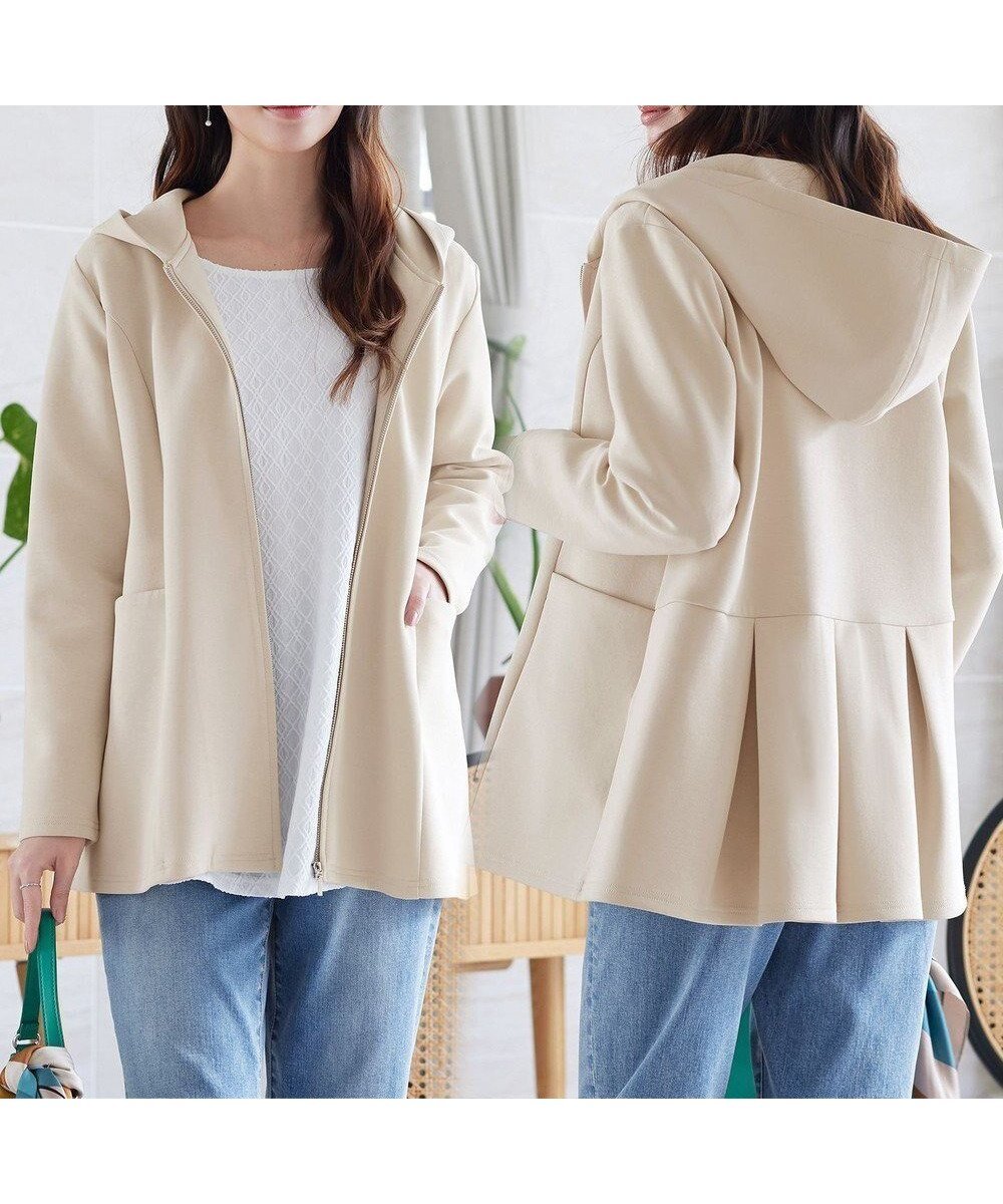 【ティアクラッセ/Tiaclasse】のソフトダンボールバックフレアフーディー インテリア・キッズ・メンズ・レディースファッション・服の通販 founy(ファニー) 　ファッション　Fashion　レディースファッション　Fashion for Women　アウター　Coat / Outerwear Collection　レディースジャケット・軽アウター　Jackets　アクセサリー　Fashion Accessories　春　Spring　洗える　Machine Washable　秋　Autumn　カーディガン　Cardigan, Knitwear　シンプル　Simple, Minimal　ジャケット　Jacket, Outerwear　チュニック　Tunic, Long Top　長袖　Long Sleeve, Full Sleeve　パーカー　Hoodie, Parka　フレア　Flare, Flared　ペプラム　Peplum, Flared Hem　ポケット　Pocket, Pocket Detail　冬　Winter / This Winter　A/W・秋冬　Autumn/Winter　S/S・春夏　SS, Spring/Summer, Warm Season　再入荷　Restock / Back in Stock　おすすめ　Recommended / Our Picks　夏　Summer　エレガント 上品　Elegant　新作・新入荷　New Arrivals / New In　ライトベージュ|ID: prp329100004857393 ipo3291000000035850039