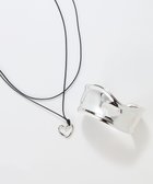 【フィービィー/phoebe】のオンワード限定セット ワンストロークハートコードネックレス×アークカフワイドバングル シルバー|ID: prp329100004857463 ipo3291000000035855288