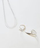 【フィービィー/phoebe】のオンワード限定セット ダブルチェーンネックレス×ツインカレントカフバングル シルバー|ID: prp329100004857464 ipo3291000000035855296