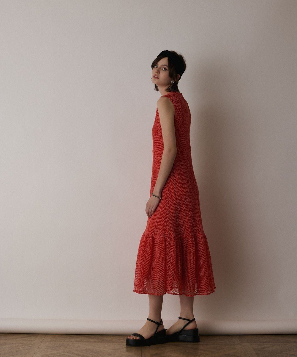 【グレース コンチネンタル/GRACE CONTINENTAL】のメッシュロングワンピース インテリア・キッズ・メンズ・レディースファッション・服の通販 founy(ファニー) ファッション Fashion レディースファッション Fashion for Women ワンピース Dresses ギャザー Gathered, Ruffled シンプル Simple, Minimal トレンド Trend, Trending Now ノースリーブ Sleeveless, No-Sleeve メッシュ Mesh, Net Fabric レース Lace, Lace Fabric 夏 Summer 春 Spring S/S・春夏 SS, Spring/Summer, Warm Season レッド|ID: prp329100004857537 ipo3291000000035867467